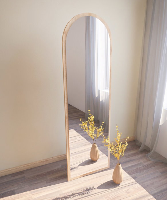 Hanah Home Espejo flotal-e Natural 160x50 cm MDF Ecológico